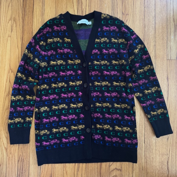 Coach Logo Horse And Carriage Cardigan - Picture 5 of 5